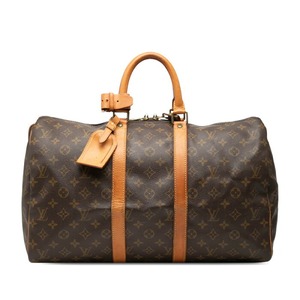 ルイ ヴィトン モノグラム キーポル45 ハンドバッグ ボストンバッグ M41428 ブラウン PVC レザー レディース LOUIS VUITTON 【中古】