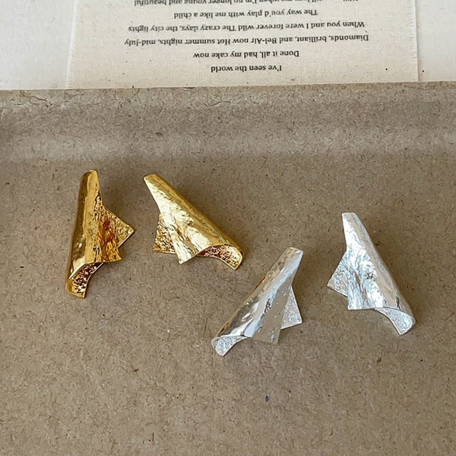 Metal Triangle Pierced Earrings 01219