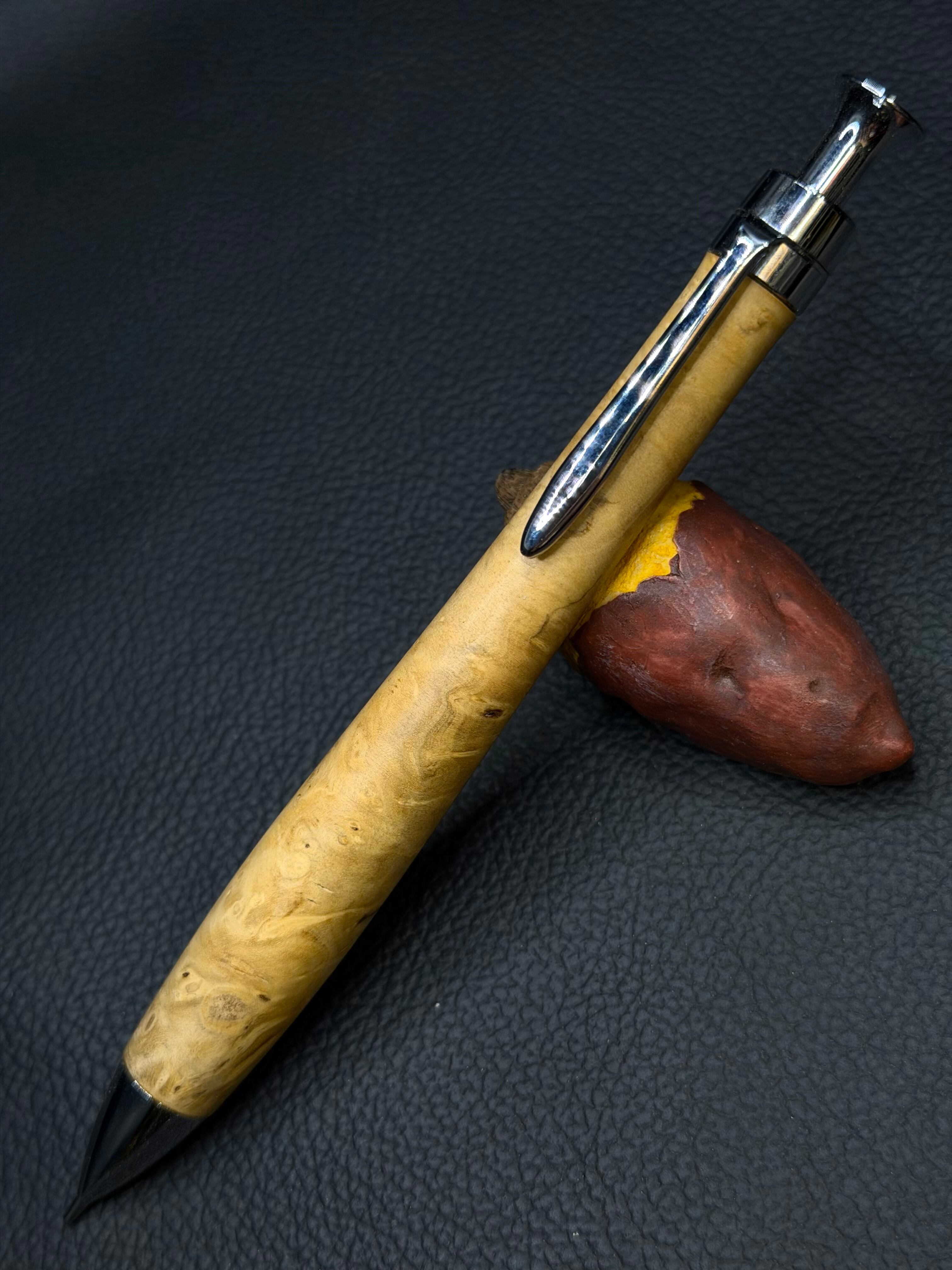 51 極上＋花梨瘤 シルバー金具 0.5mm or 0.3mm or ボールペン | こぶた工房