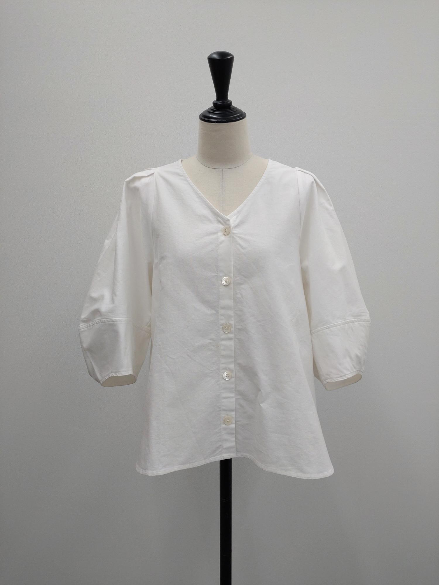【SAMPLE SALE】コットンふんわりタック袖ブラウス