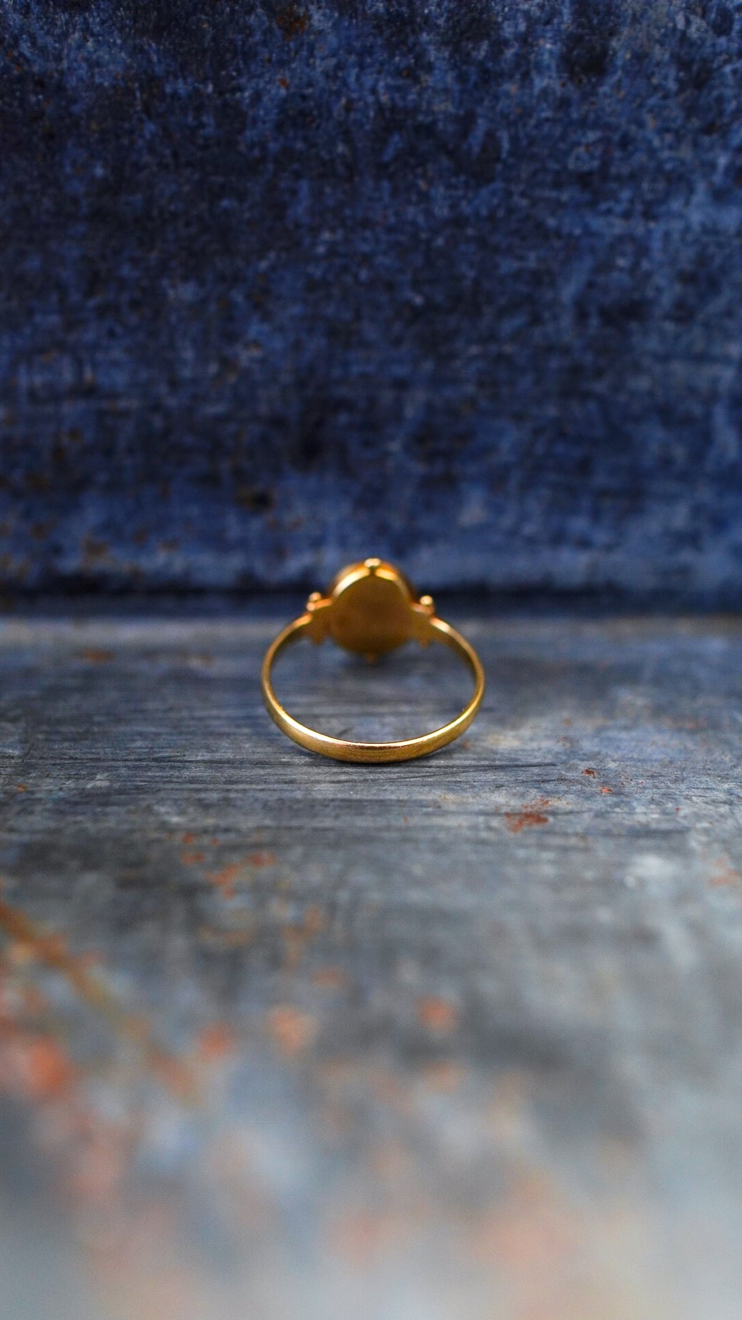 1890-1900s】U.K. VINTAGE 18ct イエロー ゴールド シグネット リング