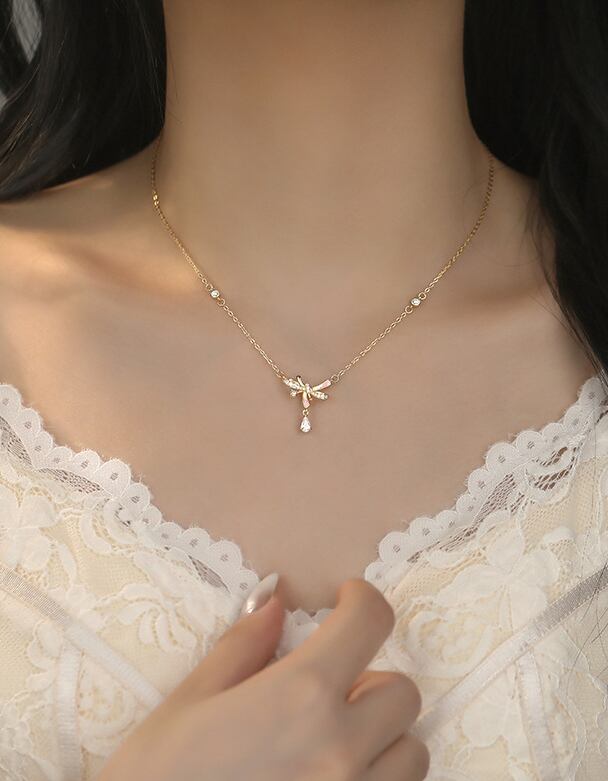 オリジナル リボン ネックレス K18 18金レディース ジュエリー