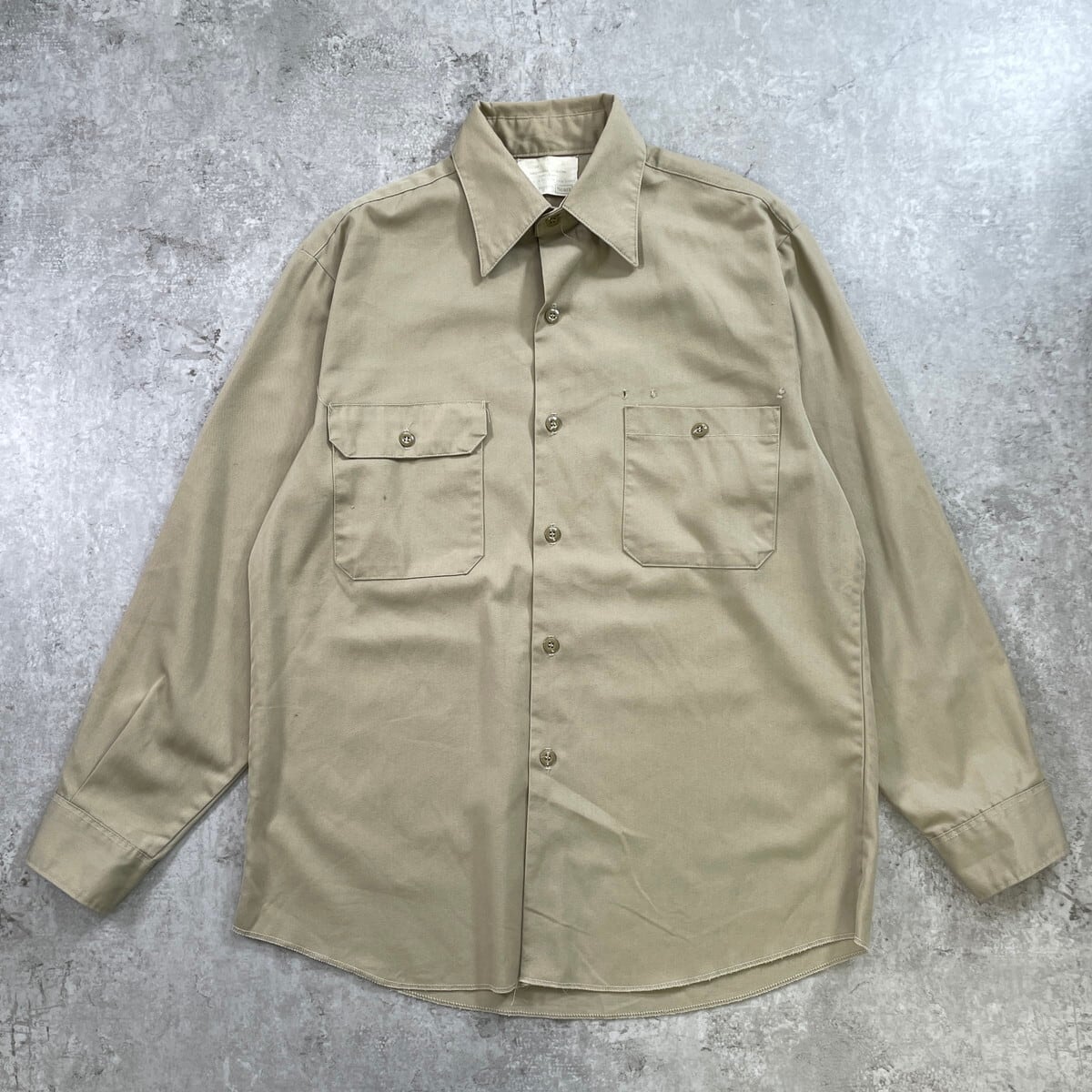 70~80年代 SEARS PERMA-PREST ワークシャツ メンズL相当 古着 70s 80s