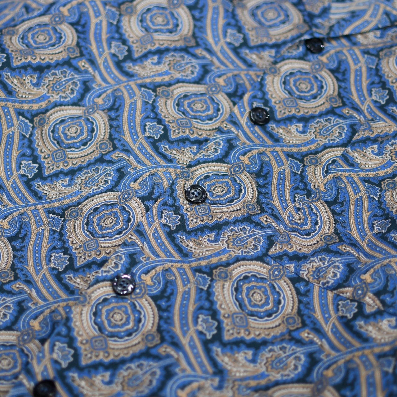 paisley pattern cotton pajama shirt