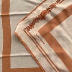 シルクスカーフ小 オレンジ シンプル JACQUES GRIFFE PARIS 18ACb3