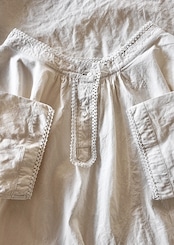 フランス 1900s ダミエのレースとモノグラムとロングワンピースb アンティーク