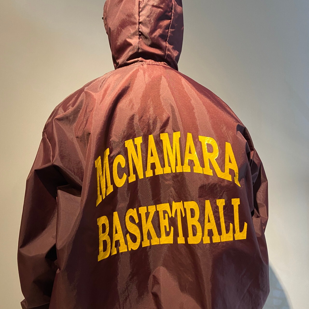 ナイロンプルオーバージャケット メンズ2XL 相当 古着 カレッジ  