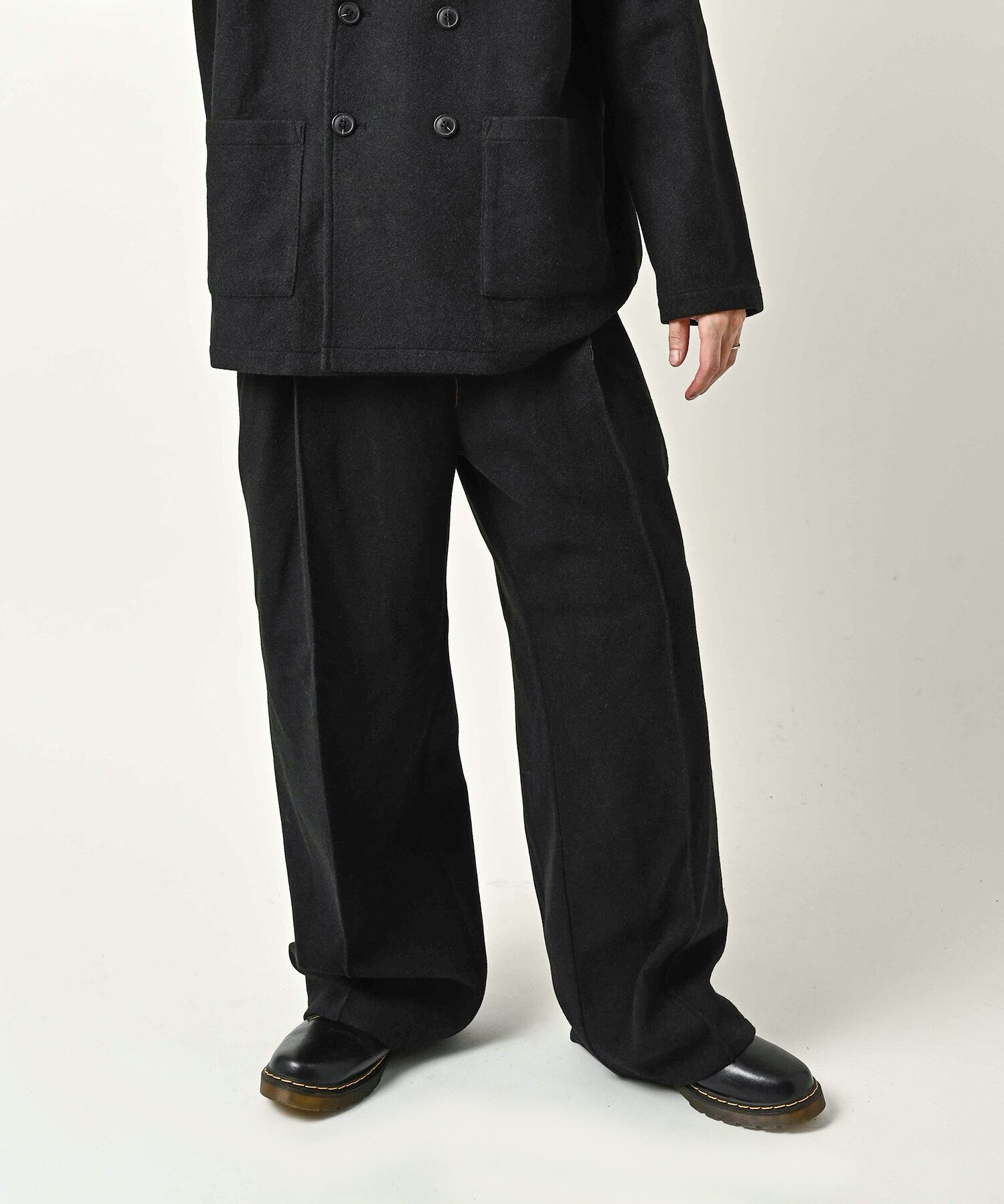 many men many mind Melton Jersey Paneled Pants (BLK) M2628050