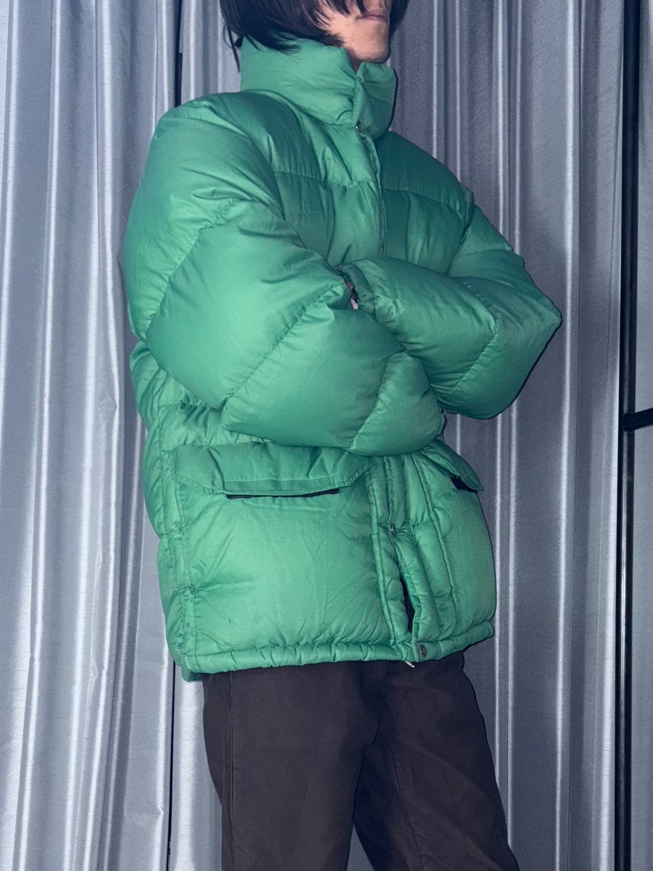 vintage 1970’s THE NORTH FACE green down jacket