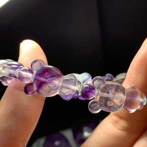 くまさん沢山！フローライトデザインブレスレット