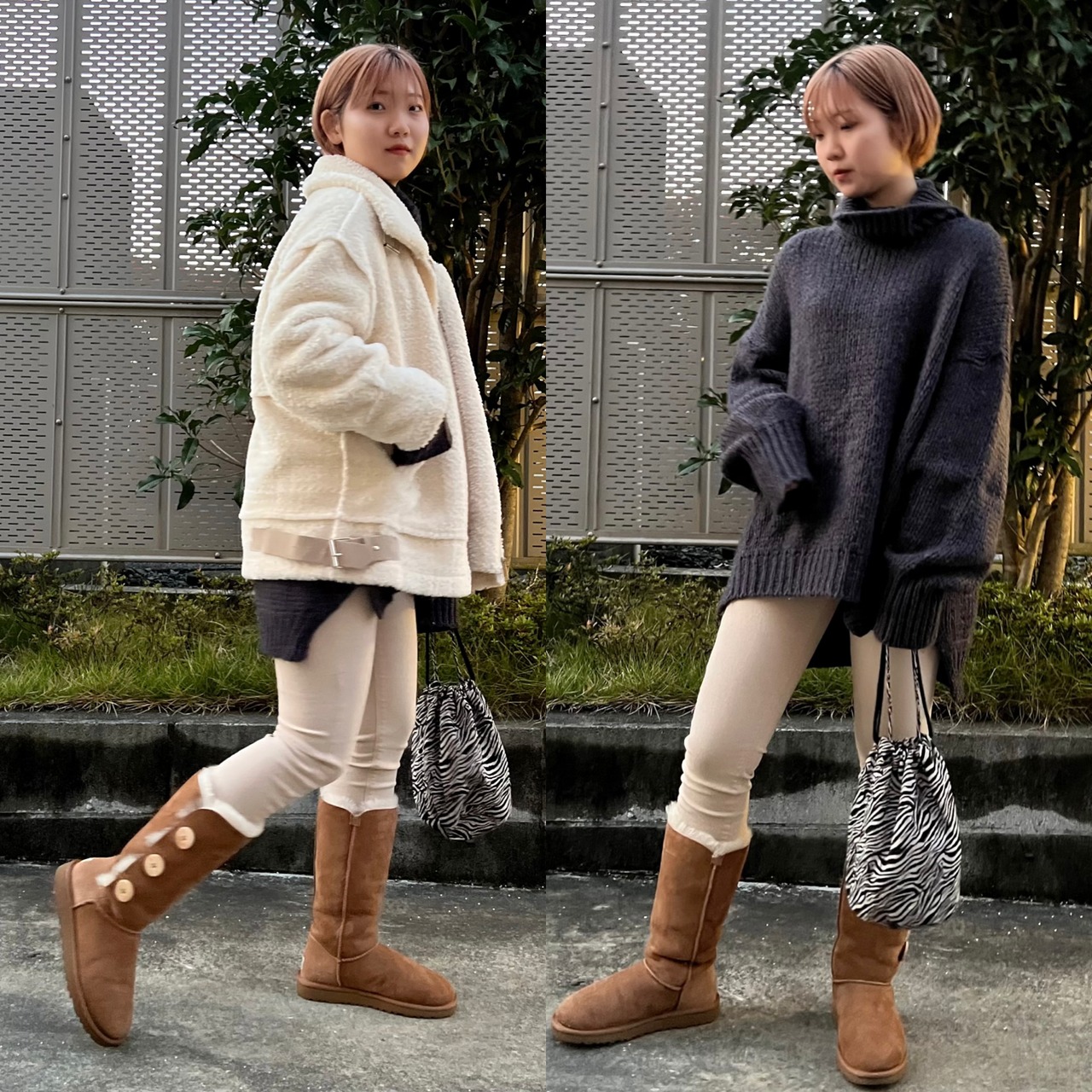 unbalance hem stretch デニムpt／ベージュ