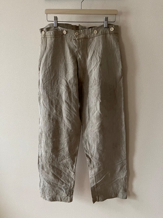 10/20's French Military linen Bourgeron Pants