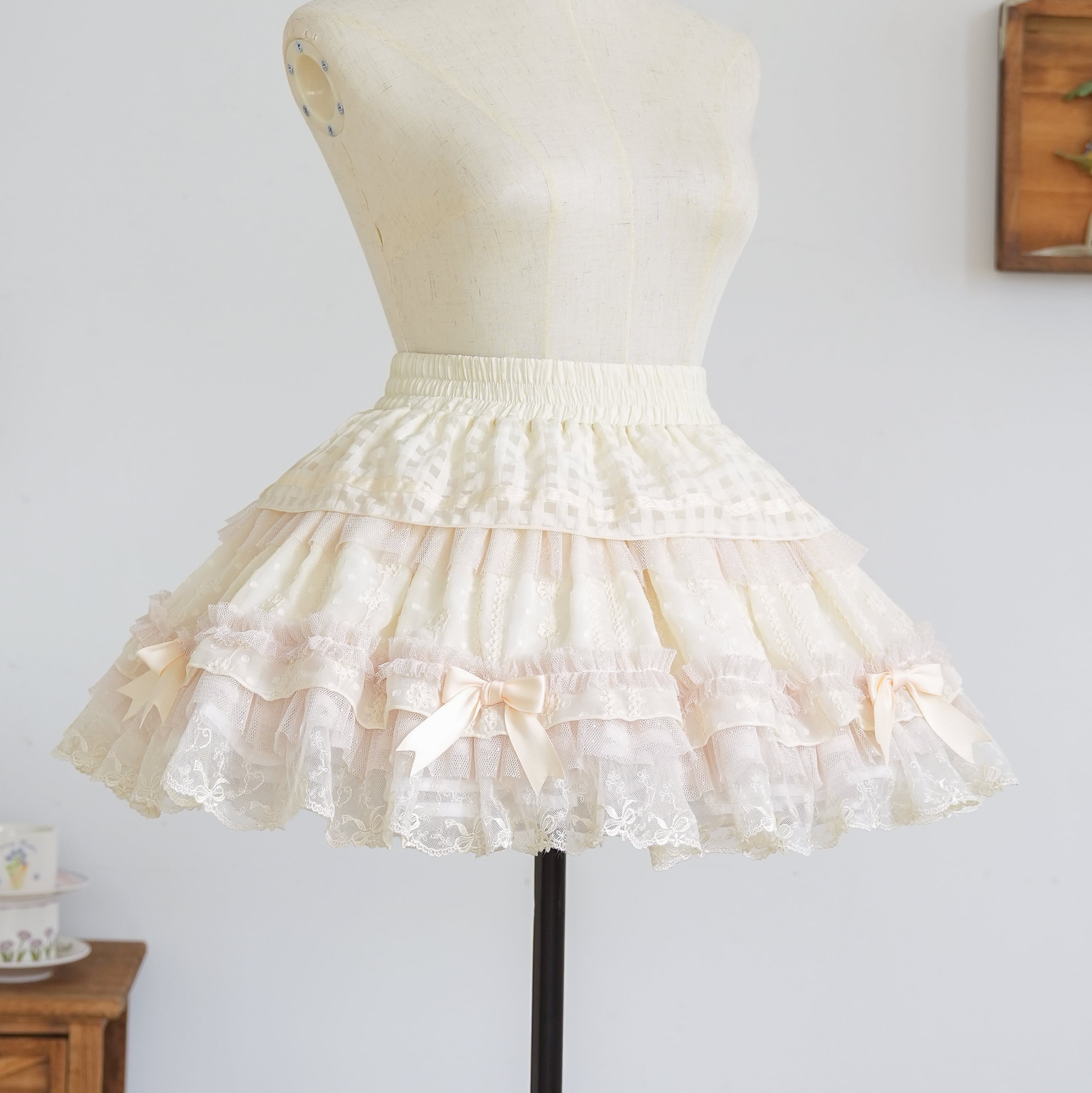 星箱works コルセット風ボリュームティアードスカート スカート | HoshibakoWorks