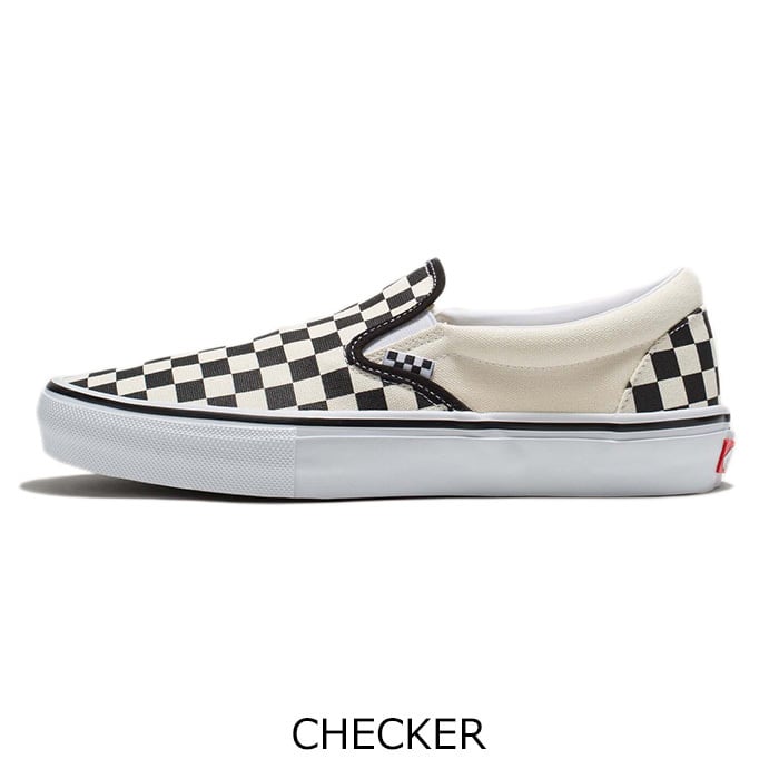 VANS SKATE SLIP-ON BLACK / WHITE BLACK / BLACK CHECKER ヴァンズ