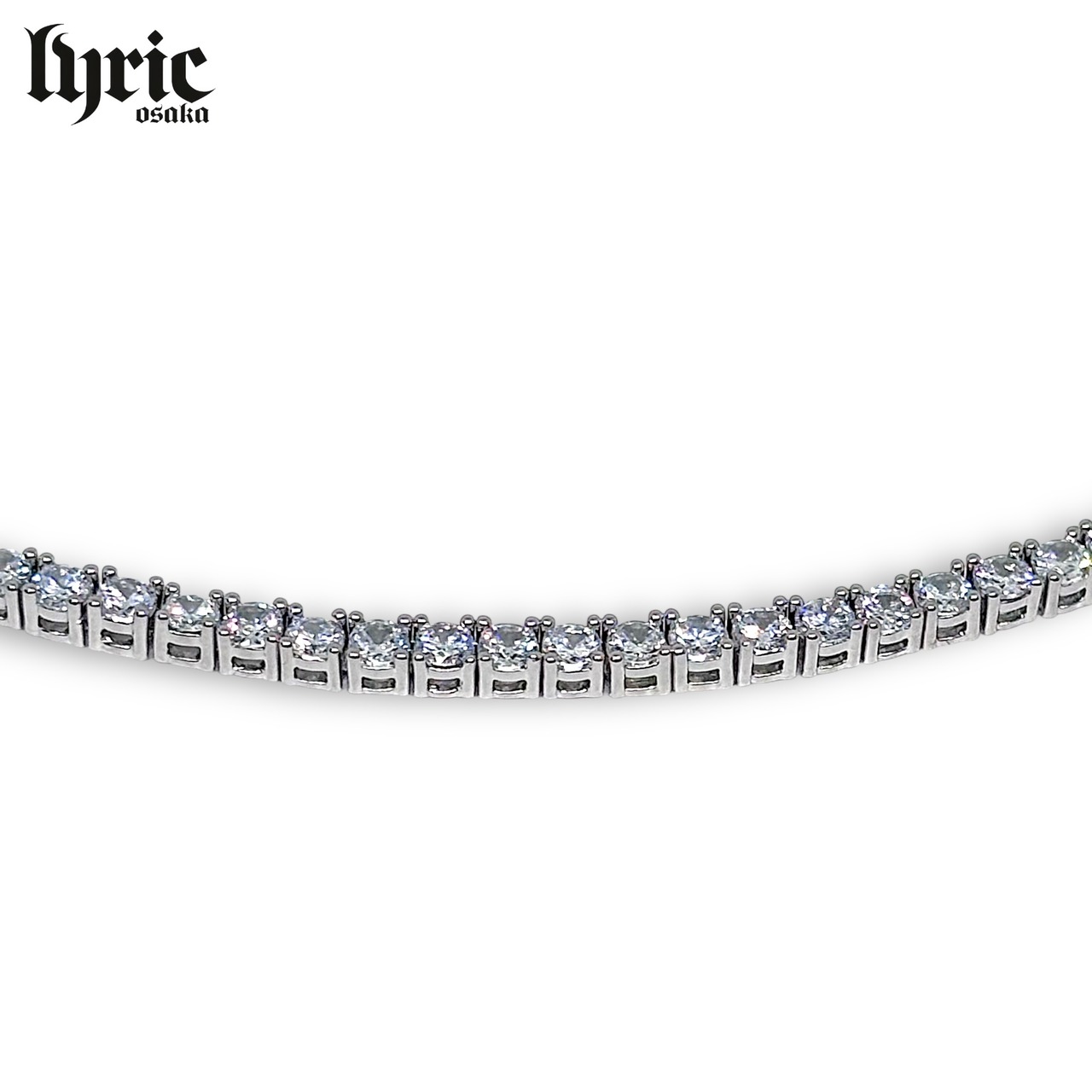 3mm 45cm  luxury tennis necklace silver