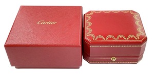 カルティエ イヤリング用 ピアス用 ケース ネックレス用　箱 レッド Cartier　BOX ボックス　化粧箱　アクセサリー用 【中古】0810z2717