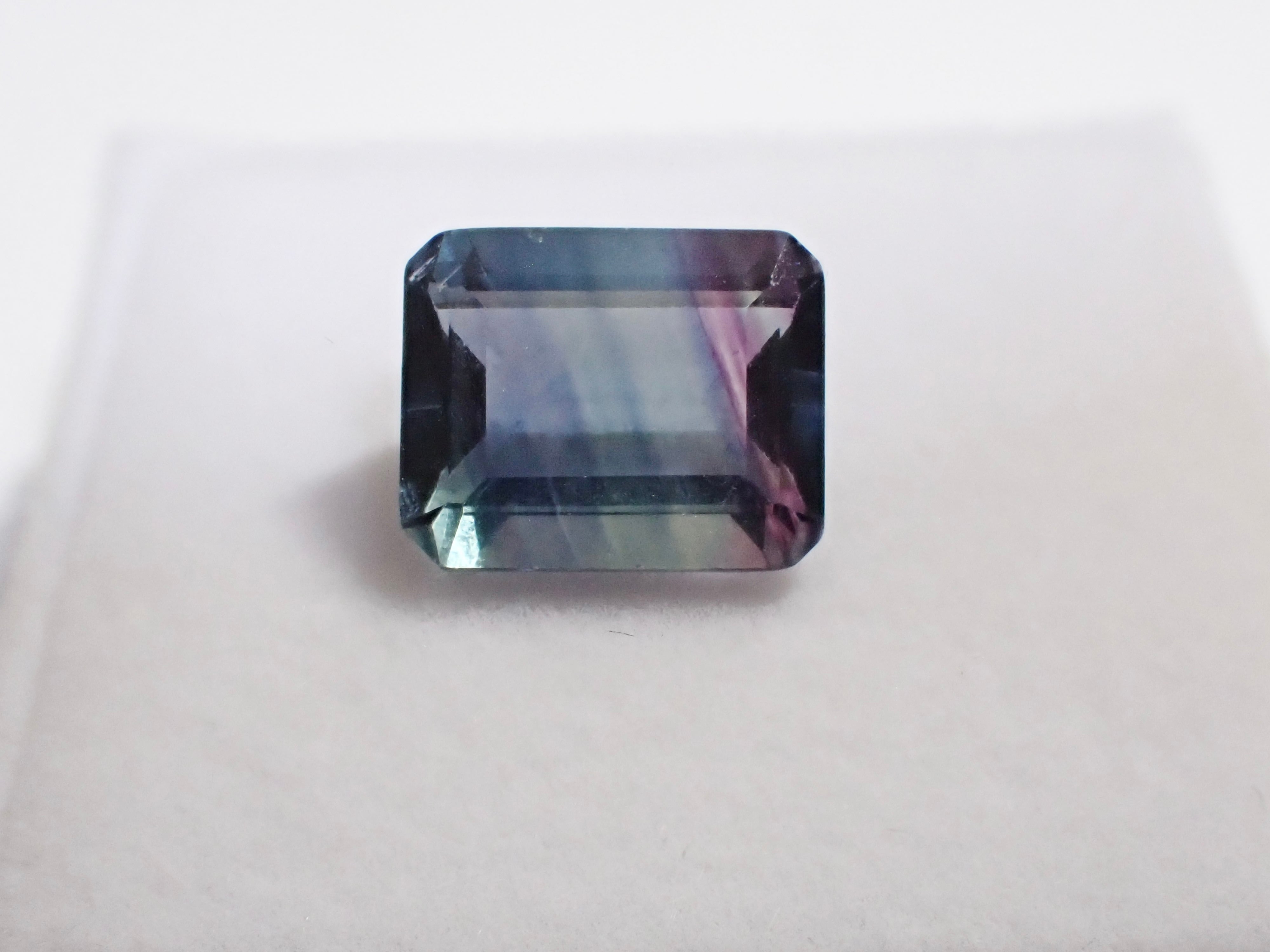 蛍光】 バイカラーフローライト 宝石 天然石 ルースNo1099 | 石処