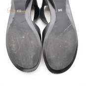 agnes b. アニエスベー サンダル 36サイズ ブラック系 靴 くつ シューズ レディース 無地 シンプル カジュアル ぺたんこ フラット フラットシューズ かわいい オールブラック