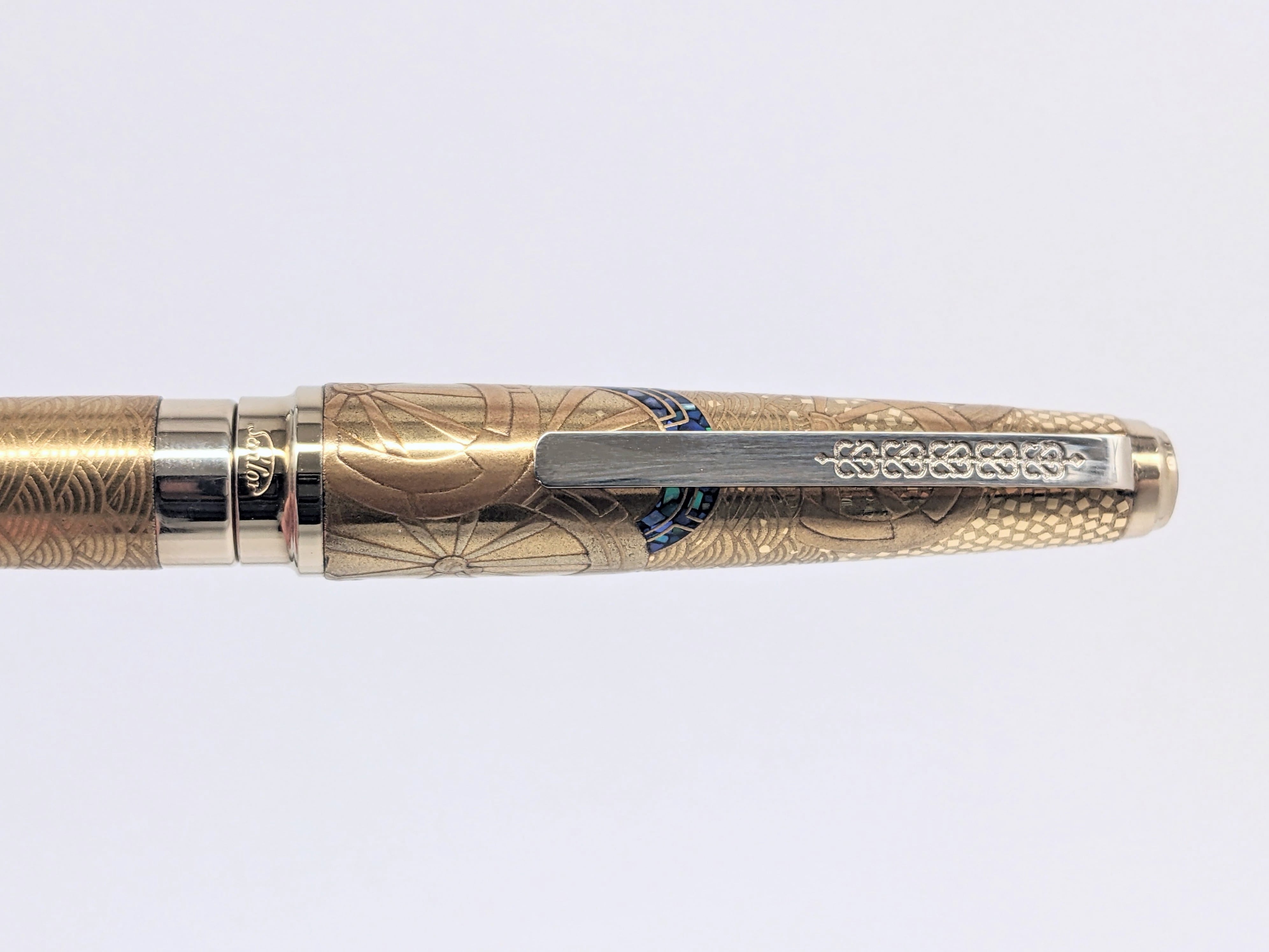 井　セーラー万年筆　加賀高蒔絵　18K 井 セーラー万年筆 加賀高蒔絵 18K 80s セーラー万年筆 木軸黒檀加賀高