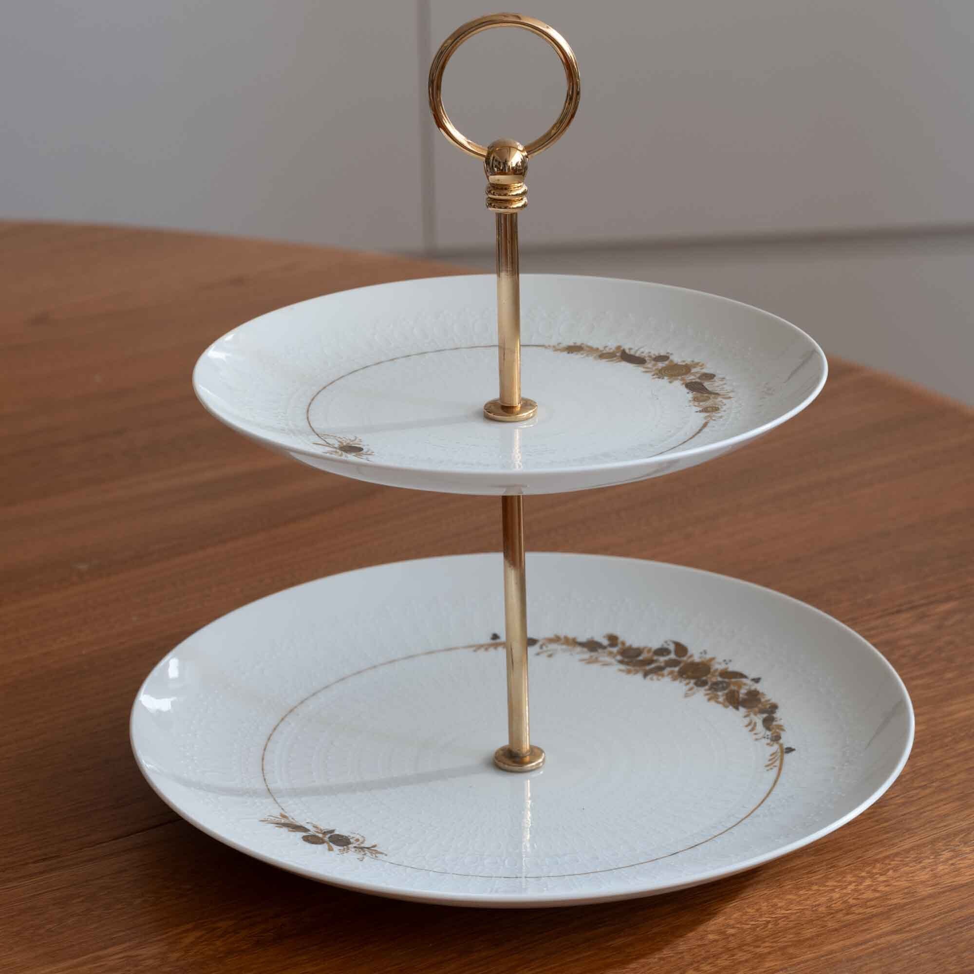 ケーキスタンド4 ロマンスシリーズ DUR デュアパターン 3段も可能なキット ゴールド