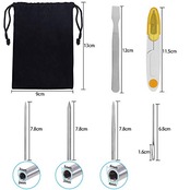 COOLBOTANG パラコードステッチ 6点セット パラコードニードル ステンレス スチール パラコード針 手縫い針 編み針セット ブレスレット用 編み物 クラフト用品 裁縫道具 シャフト 手芸用品 ハンドメイド 制作道具 手作り道具 巾着袋付き