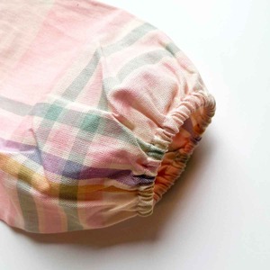 ＜BEBE ORGANIC＞ Lucy Romper チェック ロンパース