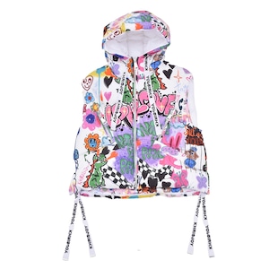 【KHRISJOY】PUFF KHRIS VEST GRAFFITI LOVE(MULTI)