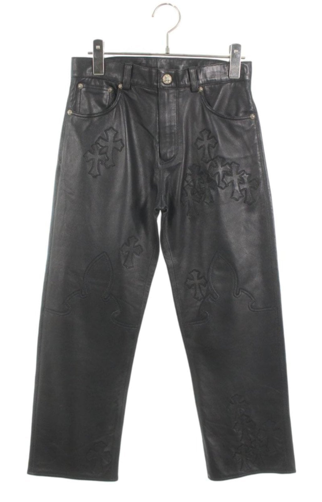 CHROME HEARTS クロムハーツ LTHR PANTS CEME CRS レザーパンツ クロス