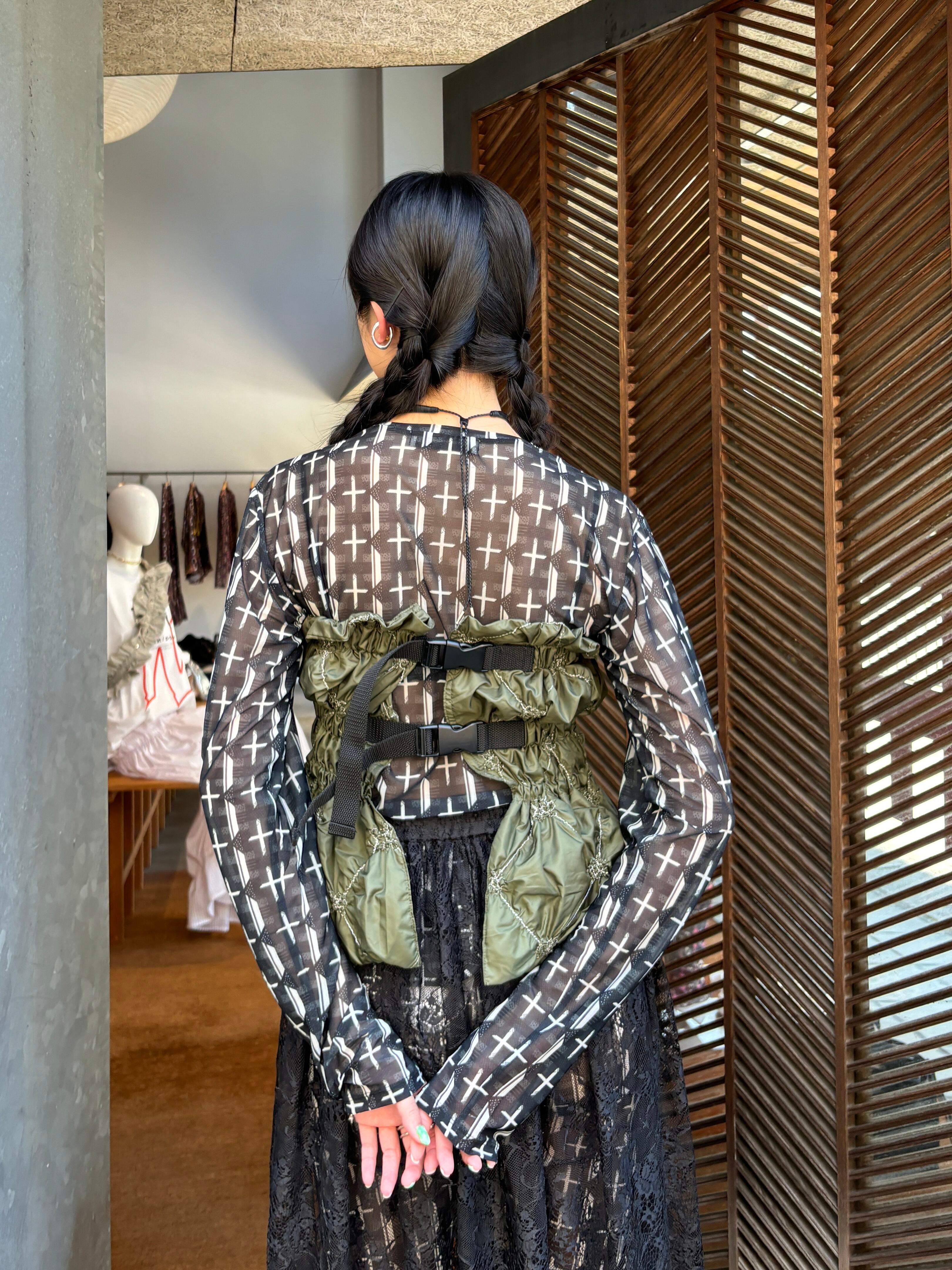 24AW】FUMIE TANAKA フミエタナカ / sheer print long tee | TRENT 