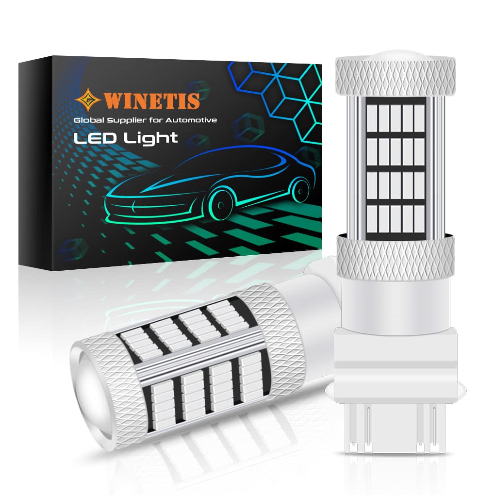 WINETIS 新しくアップグレードされた 3156 3157 赤色 LED 電球 3056 3057KX 4157K 3047K ...