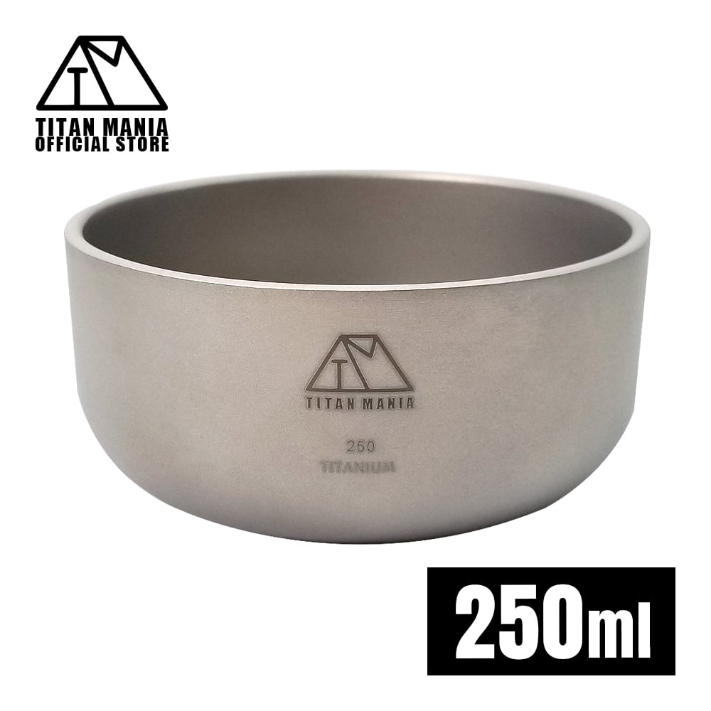 ボウル 250ml S チタン製 二重構造 超軽量 頑丈 スープボウル 皿 丼 お