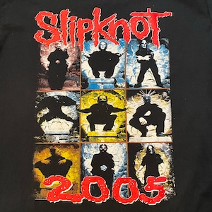 【DELTA MAGNUM WHIGHT】Slipknot  バンドTシャツ 2005年ツアーt バックプリント スリップノット Mサイズ US古着