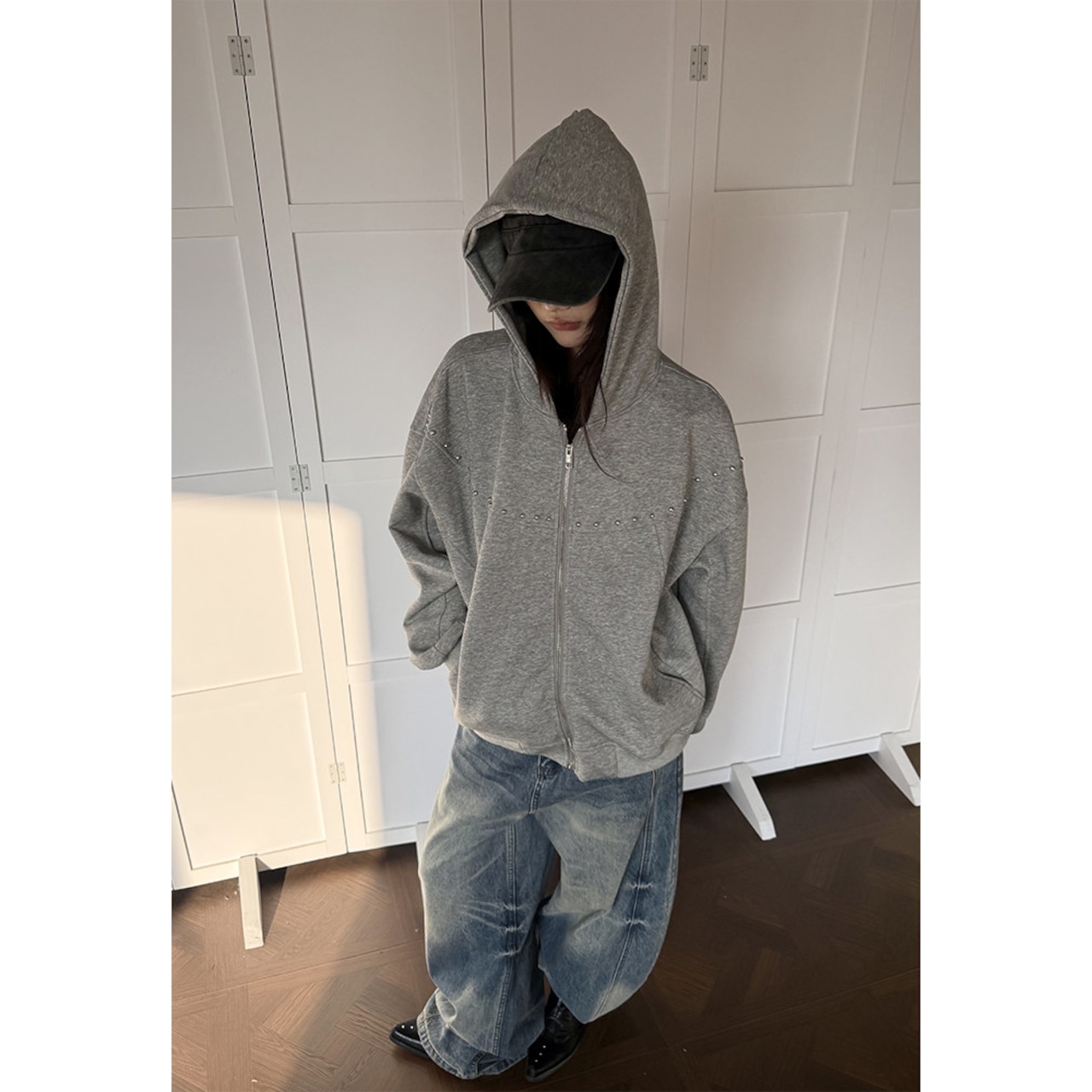 ストリート スタッズ ジップパーカー T2022