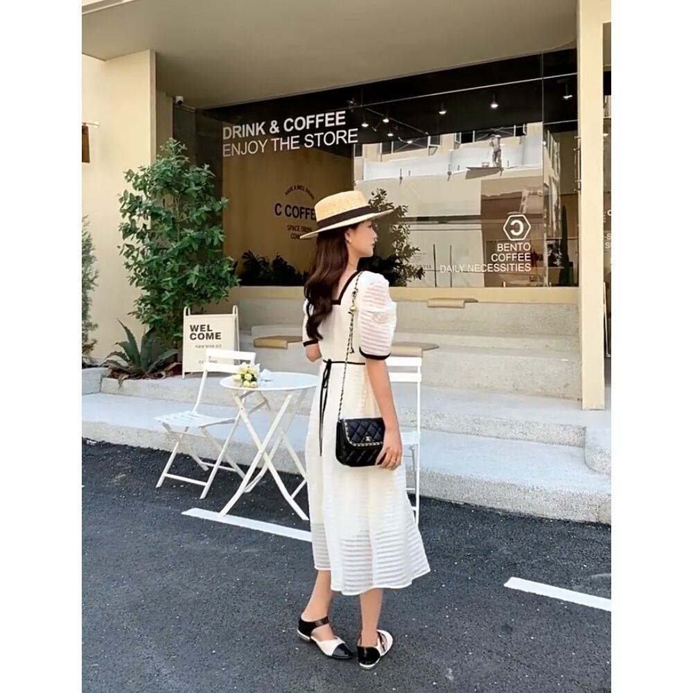 中国人気ブランド ワンホンファッション ノースリーブ ミニワンピース XS