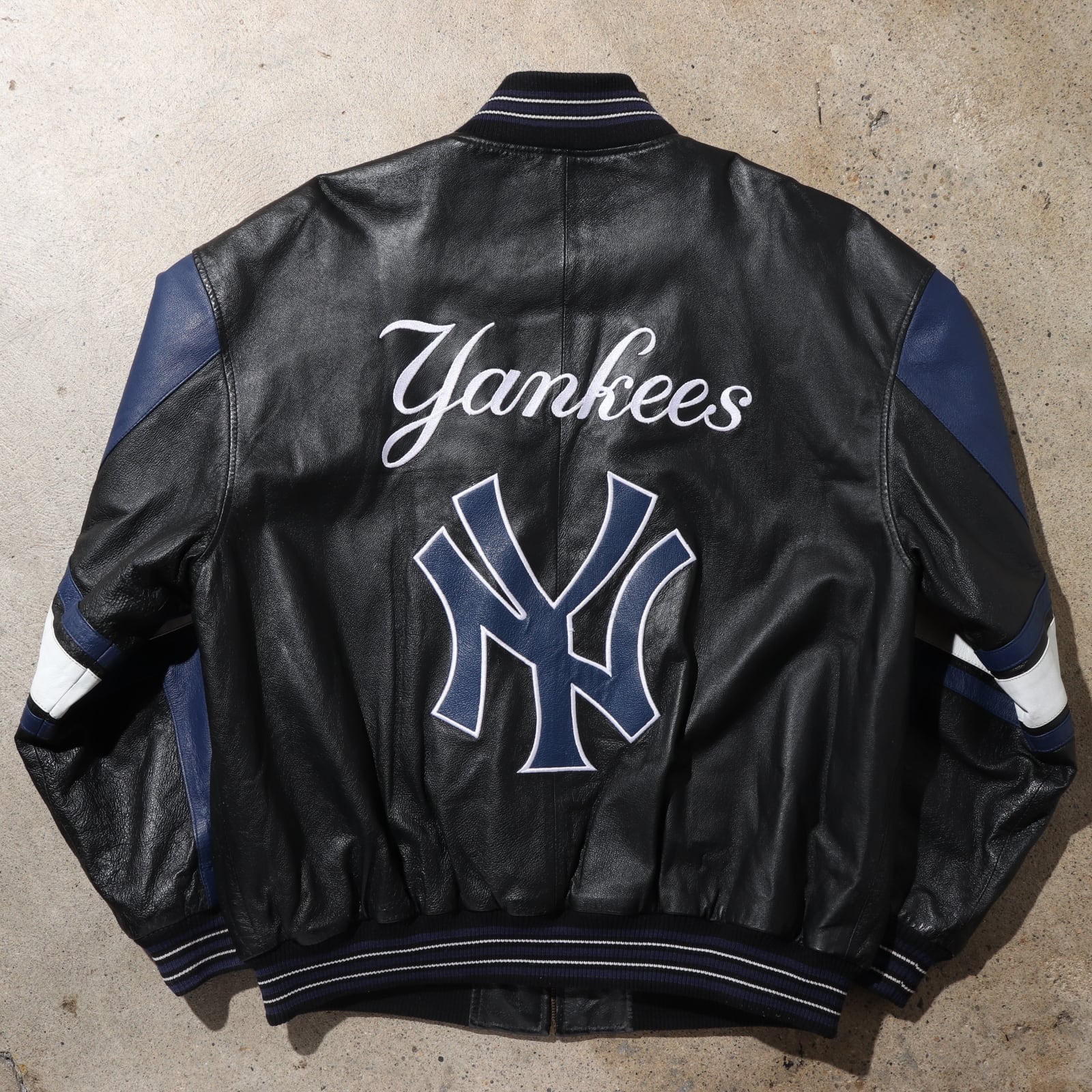 美品 Yankees XL 総刺繍 本革 レザージャケット ヤンキース MLB | ENCOUNT