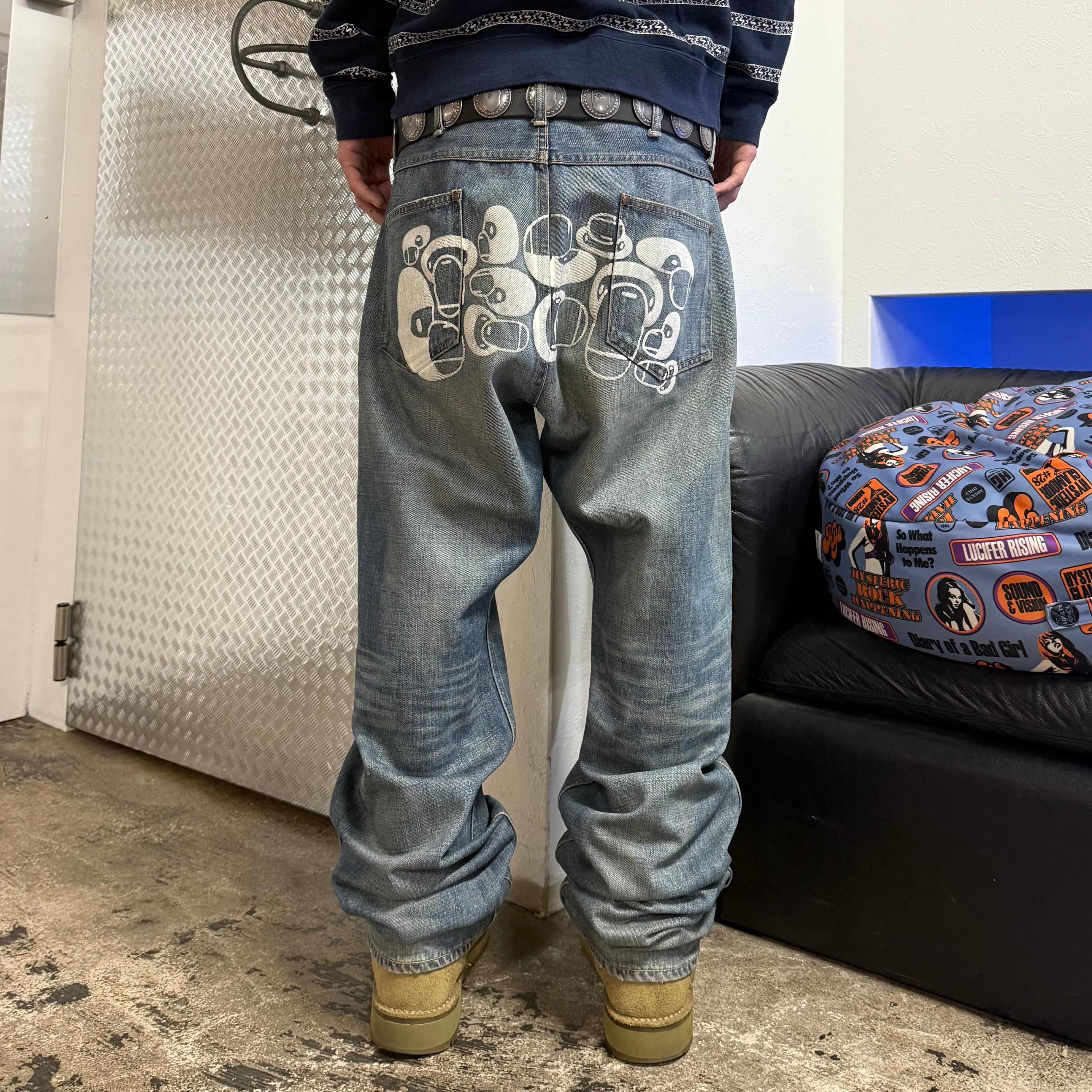 00s A BATHING APE BABY MILO BACK PRINT DENIM | GALAXIES