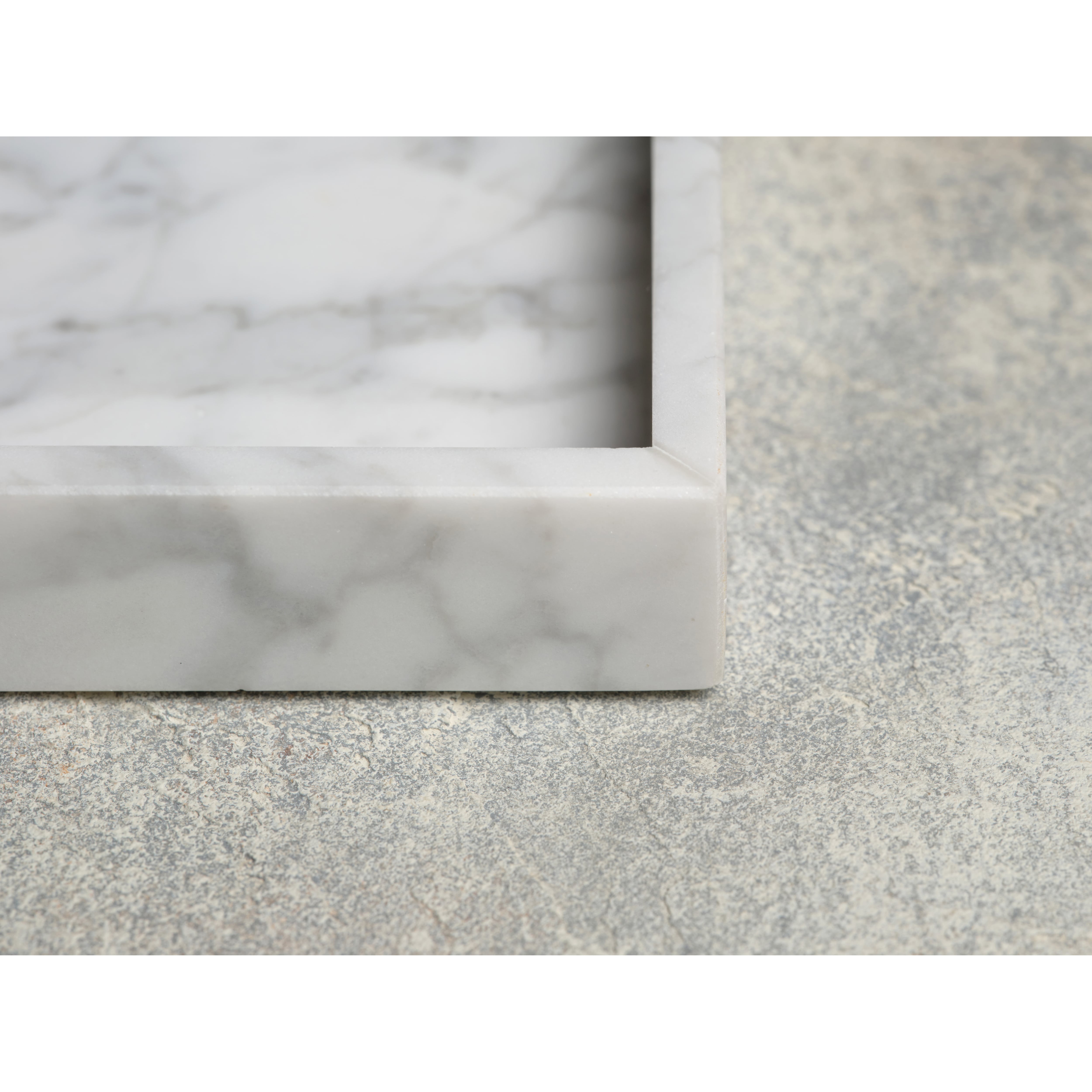て*ん様 マーブルトレイ 天然大理石トレイ ビアンコカララ MARBLE TRAY - Bianco Carrara × Small｜大理石トレー | TOME HOME