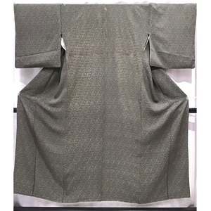 着物・小紋・小花文様・グレー系地・No.200701-1654・梱包サイズ80