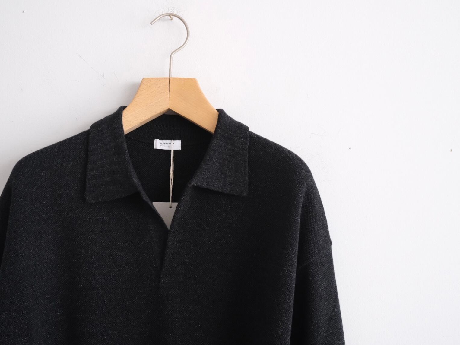 crepuscule”Co/Wo Moss Stitch Skipper Black” | Lapel online store