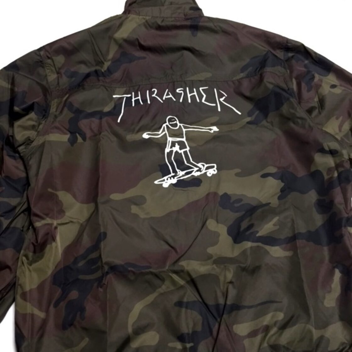 Thrasher x Gonz Reversible Coach Jacket Black/Camo (スラッシャー