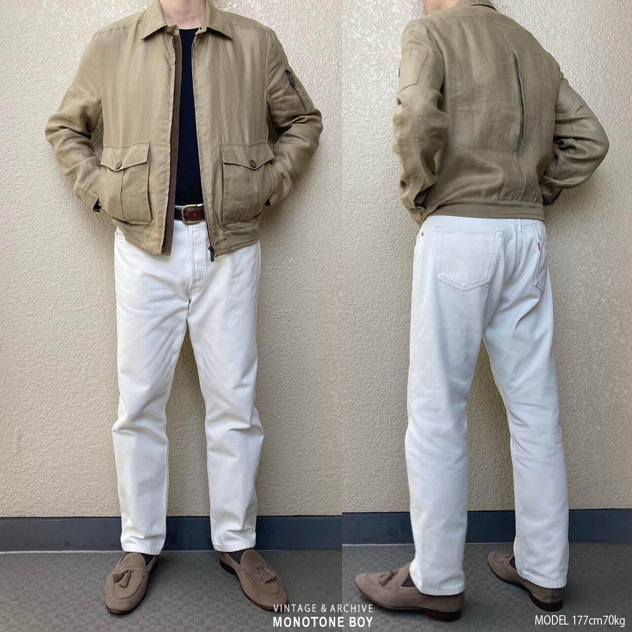 Ermenegildo Zegna Linen Blouson Made in Italy 48 エルメネジルド