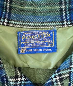 -Pendleton- Vintage 60s M Board Shirt made in USA