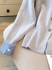 襟つきカーディガン K2208