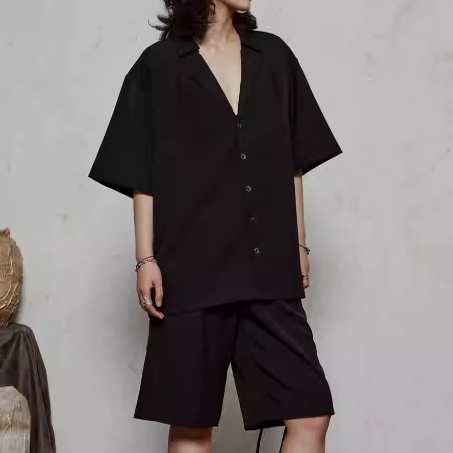 オーバーサイズ半袖カラーシャツ 1color MTO0275