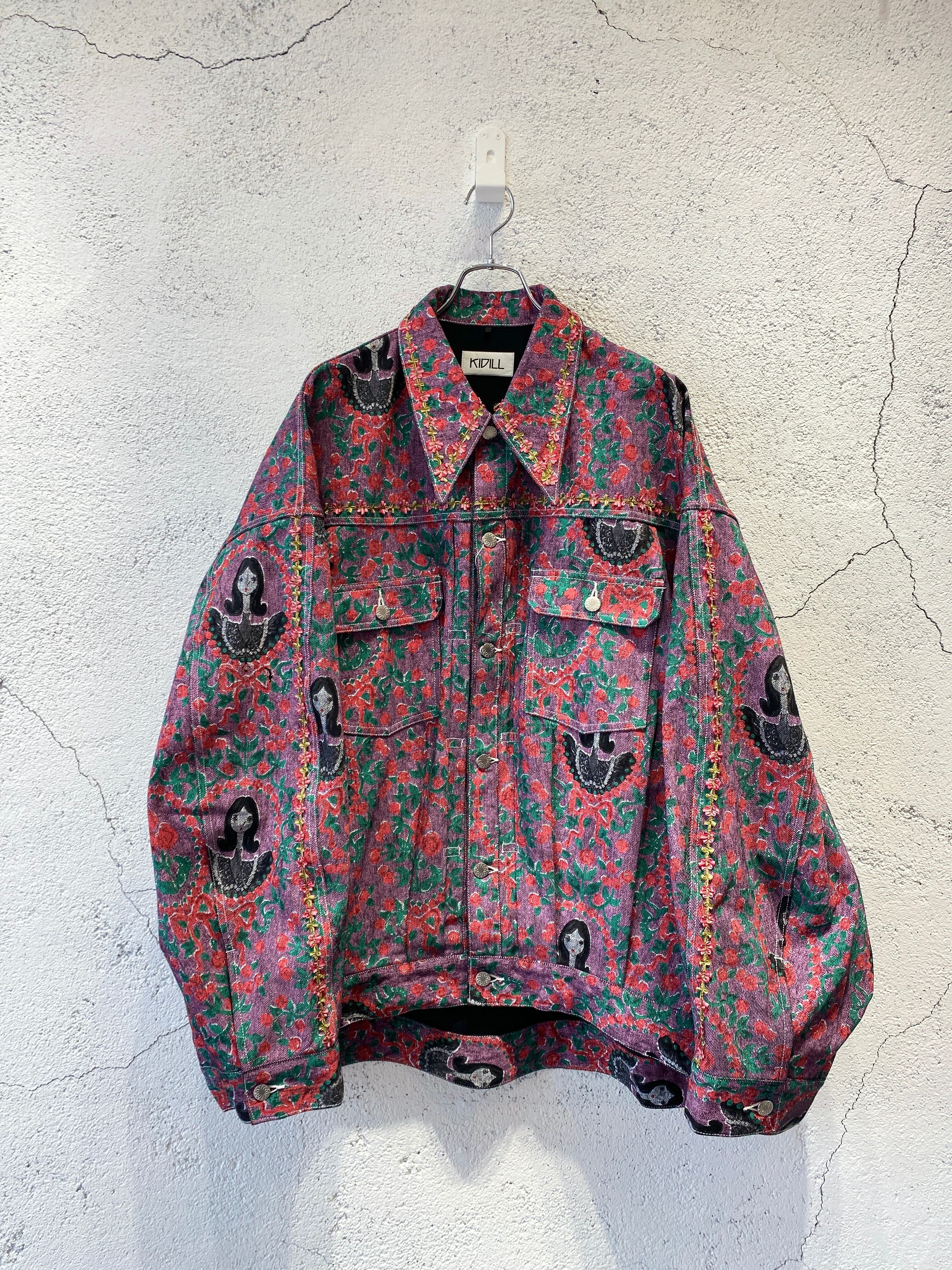 KIDILL / TUCK DENIM JACKET GIRL PRINT PATTERN / PINK GIRL | ふぁいん