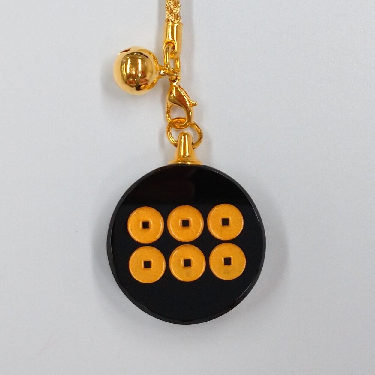 気運・六文銭】真田幸村 黒硝子の金根付 | グリーミングハウス