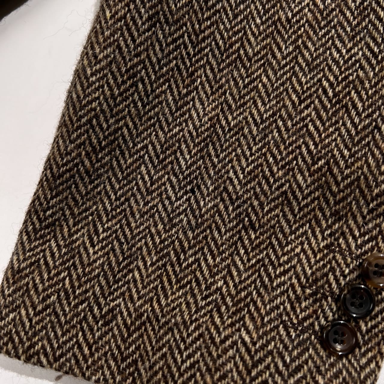 Papas パパス レザー エルボーパッチ アイルランド製生地 ツイード テーラードジャケット サイズ S /メンズ/日本製