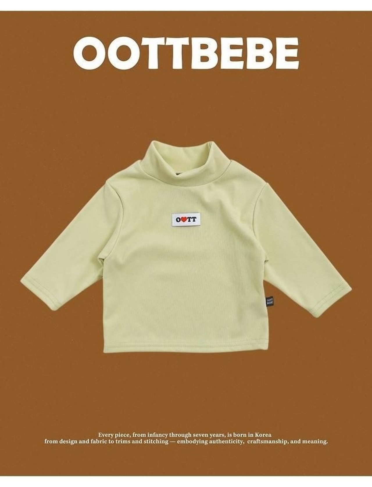 韓国子供服 / 26winter / oottbebe / ぷにぷにタートルネックT / ベビー&キッズ / 冬服 *XS~XL*