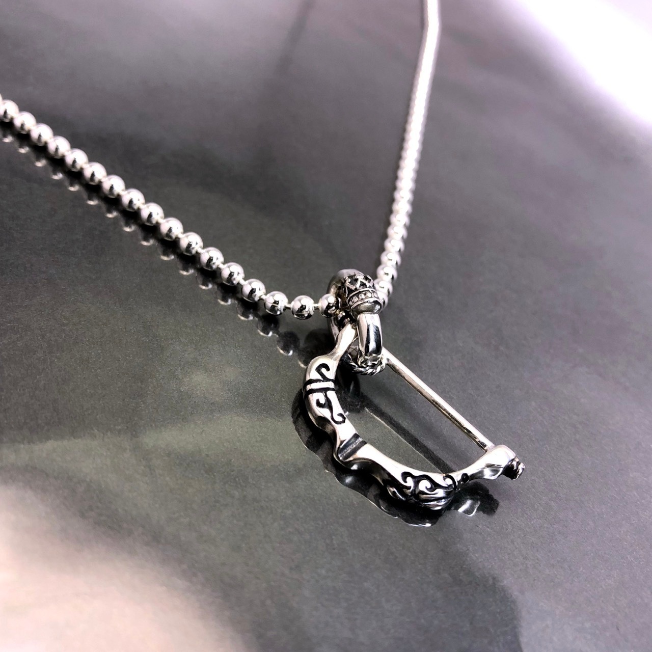 BOW BALL CHAIN NECKLACE / ボウ ボールチェーンネックレス