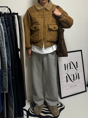 Mood Suede Shearling Mustang Jacket (2color)